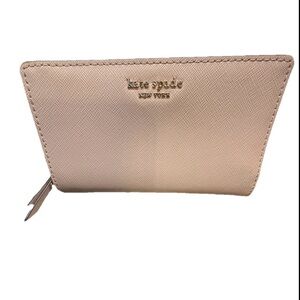 New Kate Spade Staci Large Slim Bifold wallet Pink Light Rose